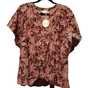 Chenault Brown Floral Blouse